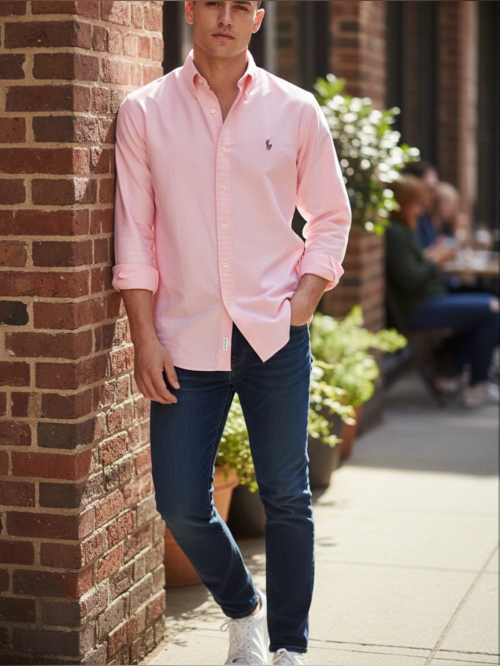 Men’s Ralph Lauren Light Pink Button-Down Oxford Shirt Classic fit